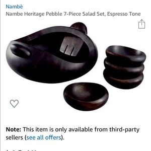 Dark Nambe 7 piece serve wear salad bowl set